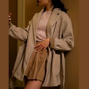 Zara Beige Wool Coat